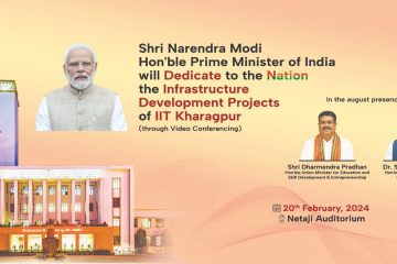 Prime Minister Shri Narendra Modi dedicated infrastructural development projects worth Rs. 230 crores to IIT Kharagpur virtually