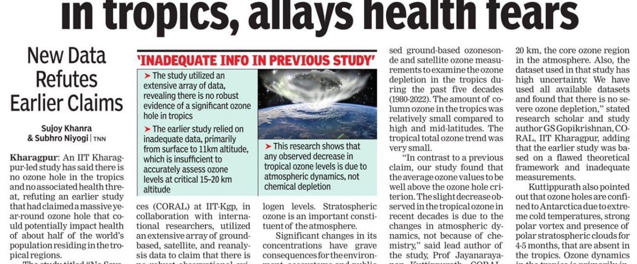 No Severe Ozone Depletion in the Tropics